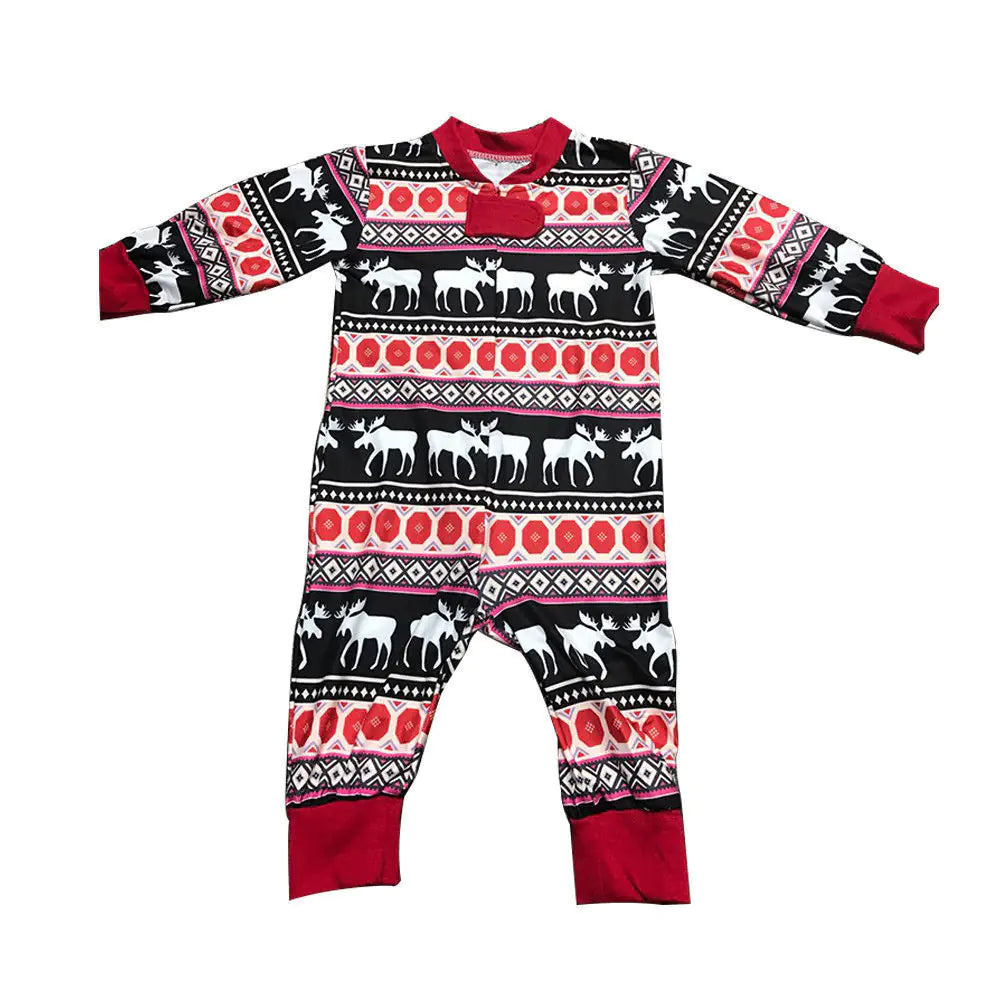Christmas Family Pajama Set with Cotton Long Sleeves